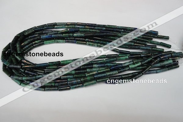 CCS77 15.5 inches 4*13mm tube dyed chrysocolla gemstone beads