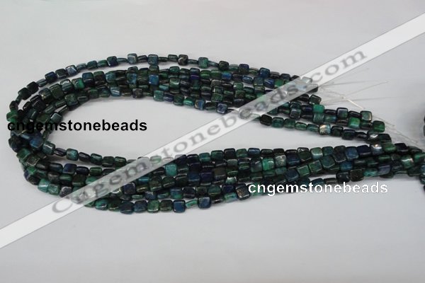 CCS83 15.5 inches 6*6mm square dyed chrysocolla gemstone beads