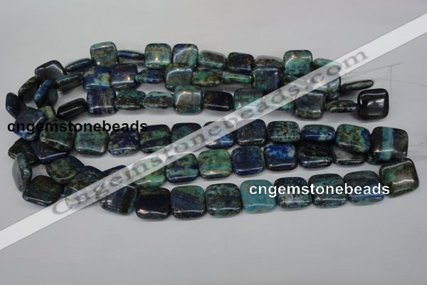 CCS85 15.5 inches 16*16mm square dyed chrysocolla gemstone beads