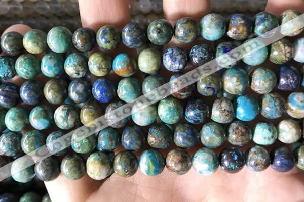 CCS877 15.5 inches 8mm round natural chrysocolla beads wholesale