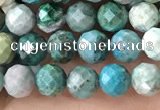 CCS881 15.5 inches 5mm faceted round natural chrysocolla beads