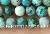 CCS882 15.5 inches 5.5mm faceted round natural chrysocolla beads