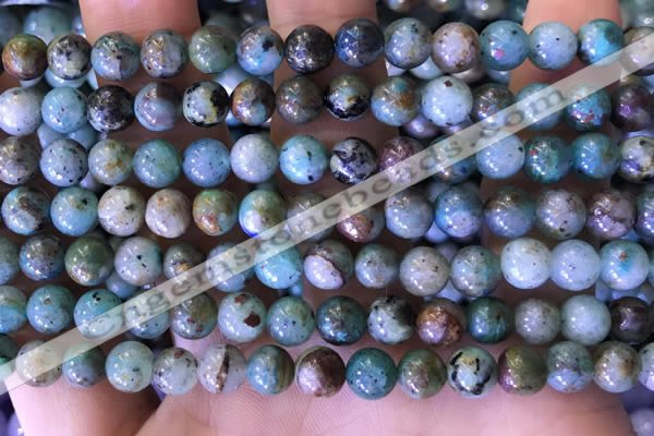 CCS888 15 inches 6mm round natural chrysocolla beads wholesale