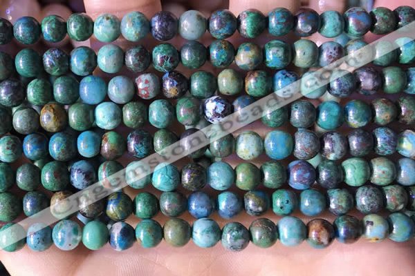 CCS893 15 inches 6mm round natural chrysocolla gemstone beads