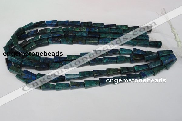 CCS90 15.5 inches 8*16mm trapezoid dyed chrysocolla gemstone beads