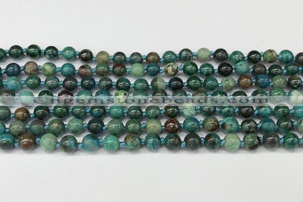 CCS900 15.5 inches 6mm round natural chrysocolla gemstone beads