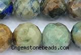 CCS932 15 inches 10mm faceted round chrysocolla beads