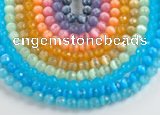 CCT01 Different color 10mm faceted round cat eye beads Wholesale