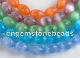 CCT06 10*14mm different color rice cats eye beads Wholesale