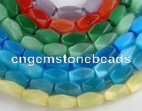 CCT08 Faceted brick 14 inches 9*16mm cats eye beads Wholesale