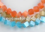 CCT09 8mm different color cube-shaped cats eye beads Wholesale