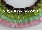 CCT10 8*10mm different color cuboid cats eye beads Wholesale