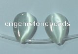 CCT1020 Top-drilled 13*18mm flat teardrop cats eye beads wholesale