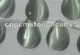 CCT1021 Top-drilled 13*18mm flat teardrop cats eye beads wholesale