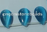 CCT1031 Top-drilled 14*22mm flat teardrop cats eye beads wholesale