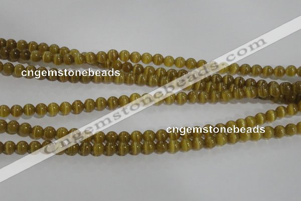 CCT1212 15 inches 4mm round cats eye beads wholesale