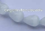 CCT16 14 inches 10*14mm teardrop white cats eye beads wholesale