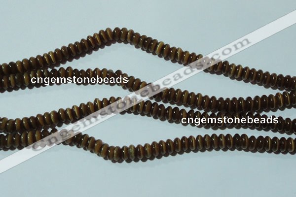 CCT247 15 inches 3*6mm rondelle cats eye beads wholesale