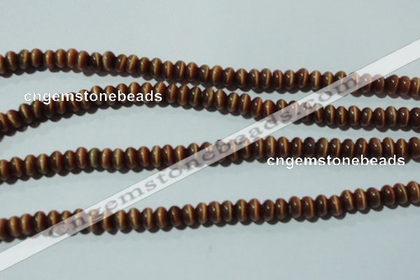 CCT248 15 inches 3*6mm rondelle cats eye beads wholesale