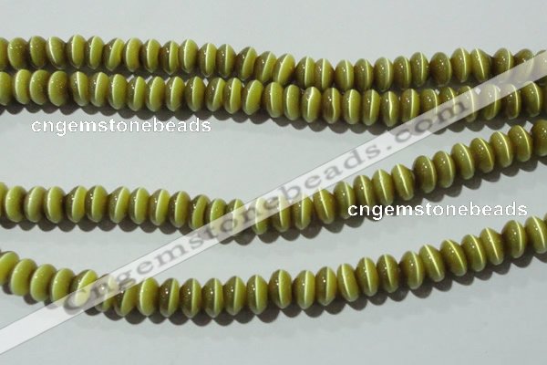 CCT278 15 inches 5*8mm rondelle cats eye beads wholesale
