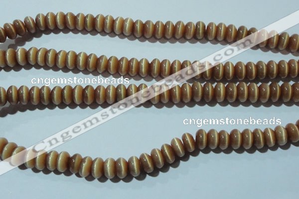 CCT280 15 inches 5*8mm rondelle cats eye beads wholesale