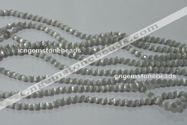 CCT302 15 inches 4mm faceted round cats eye beads wholesale