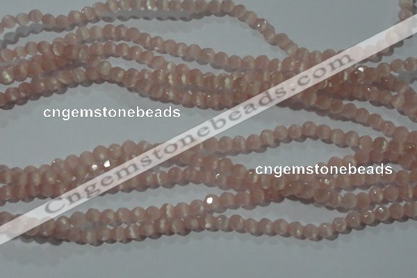 CCT304 15 inches 4mm faceted round cats eye beads wholesale