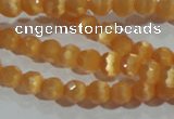 CCT306 15 inches 4mm faceted round cats eye beads wholesale