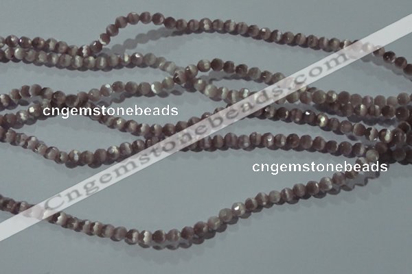 CCT312 15 inches 4mm faceted round cats eye beads wholesale