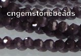 CCT313 15 inches 4mm faceted round cats eye beads wholesale