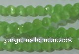 CCT315 15 inches 4mm faceted round cats eye beads wholesale