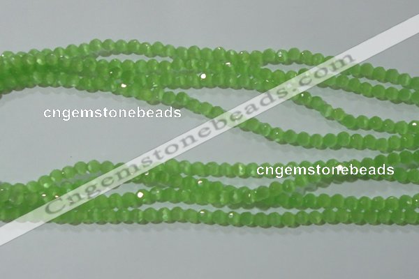 CCT315 15 inches 4mm faceted round cats eye beads wholesale