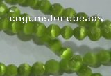 CCT316 15 inches 4mm faceted round cats eye beads wholesale