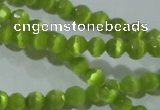 CCT316 15 inches 4mm faceted round cats eye beads wholesale