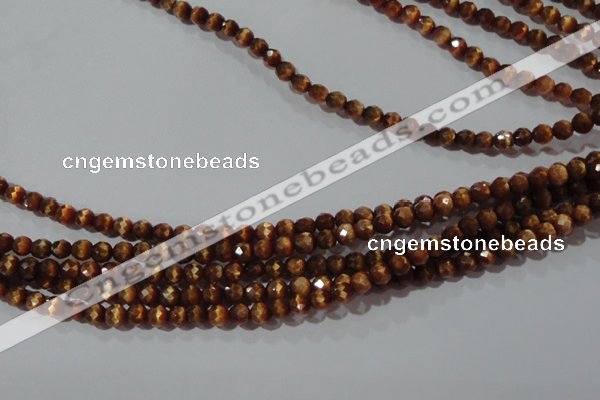 CCT319 15 inches 4mm faceted round cats eye beads wholesale