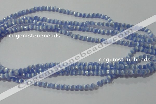 CCT321 15 inches 4mm faceted round cats eye beads wholesale