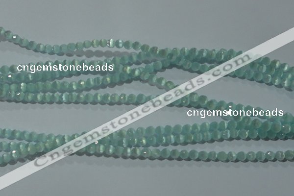 CCT323 15 inches 4mm faceted round cats eye beads wholesale