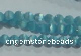 CCT324 15 inches 4mm faceted round cats eye beads wholesale