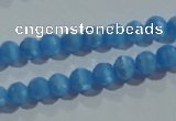 CCT325 15 inches 4mm faceted round cats eye beads wholesale