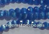 CCT326 15 inches 4mm faceted round cats eye beads wholesale