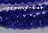 CCT327 15 inches 4mm faceted round cats eye beads wholesale