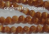 CCT344 15 inches 5mm faceted round cats eye beads wholesale