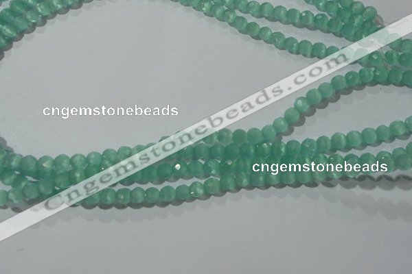 CCT345 15 inches 5mm faceted round cats eye beads wholesale