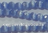 CCT346 15 inches 5mm faceted round cats eye beads wholesale