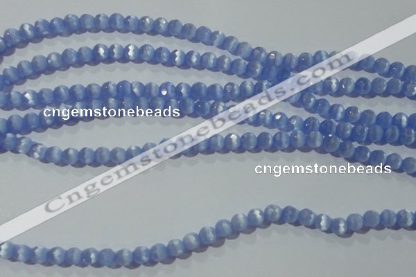 CCT346 15 inches 5mm faceted round cats eye beads wholesale