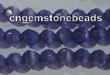 CCT347 15 inches 5mm faceted round cats eye beads wholesale