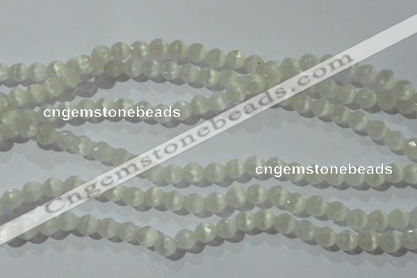 CCT351 15 inches 6mm faceted round cats eye beads wholesale