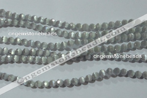 CCT352 15 inches 6mm faceted round cats eye beads wholesale