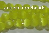 CCT356 15 inches 6mm faceted round cats eye beads wholesale