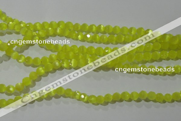 CCT356 15 inches 6mm faceted round cats eye beads wholesale